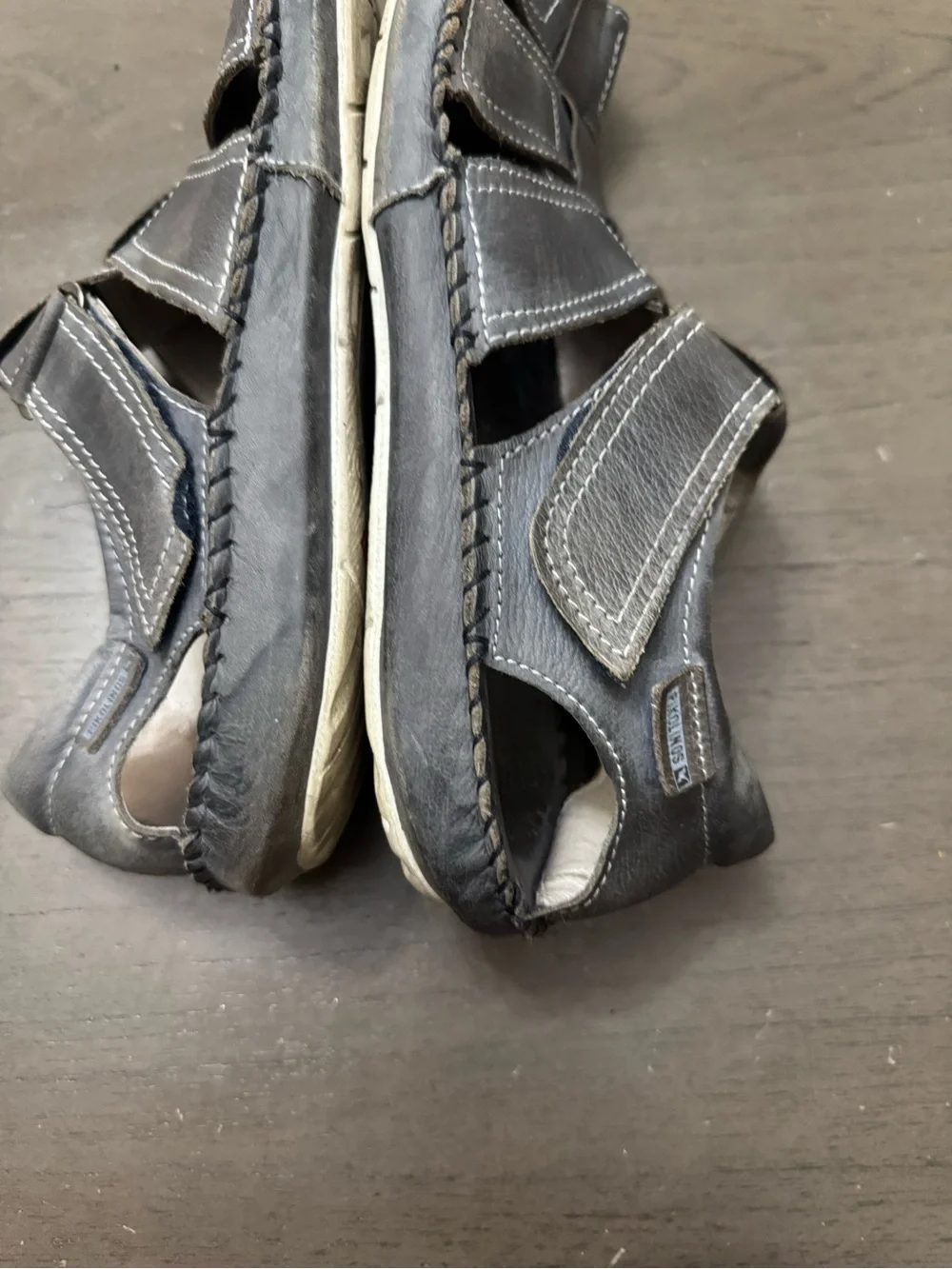 Pikolinos Mens 43 /10  gray  Leather Driving Mocasins Casual Comfort Shoes